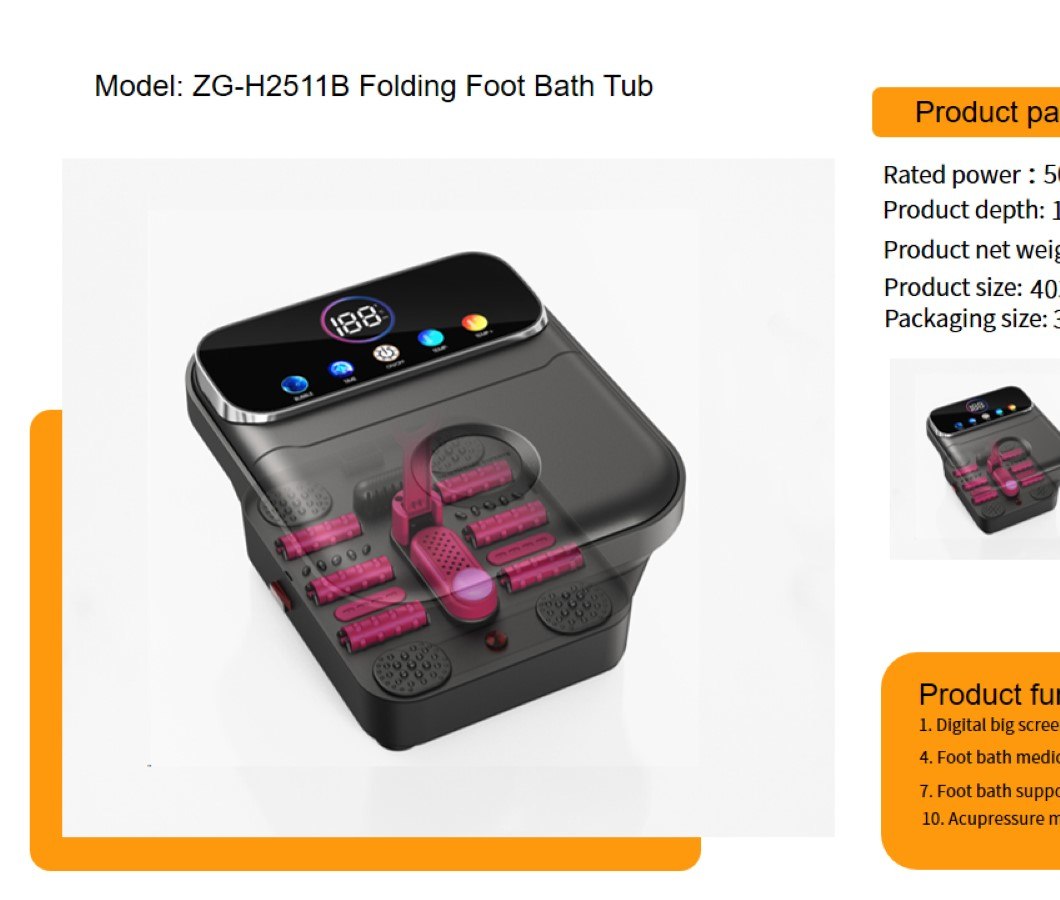 Standard folding foot bath