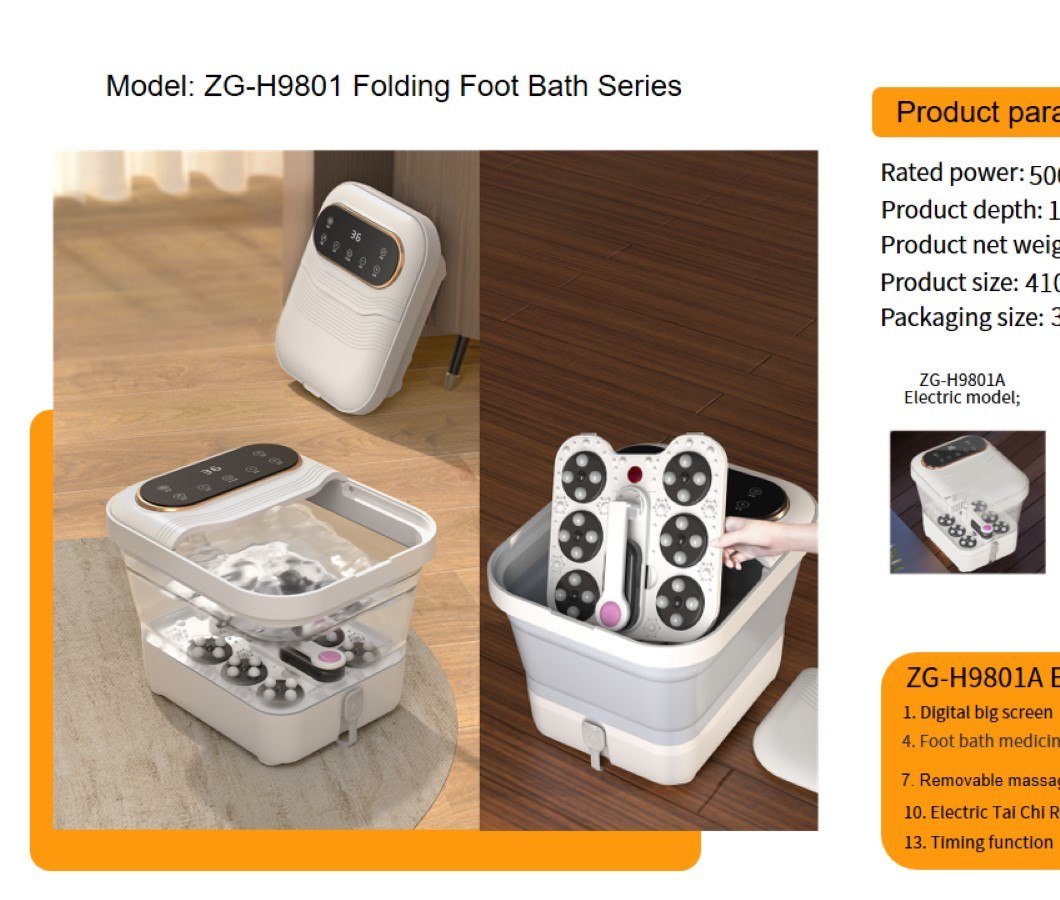 Premium folding foot bath